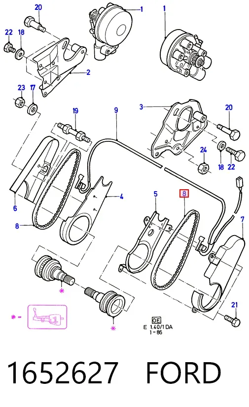 Ремінь ГРМ 1652627 Ford