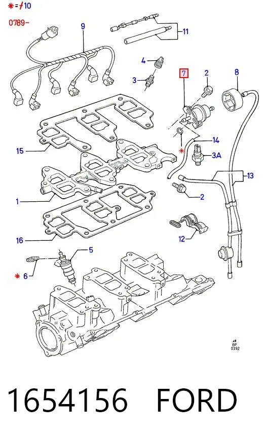 Регулятор тиску палива 1654156 Ford