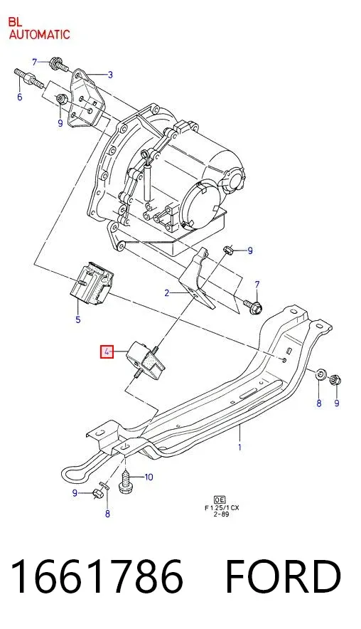 Подушка двигуна передня 1661786 Ford