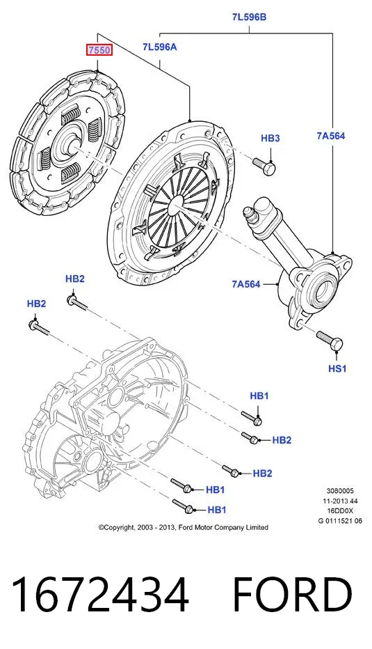 Диск зчеплення 1672434 Ford