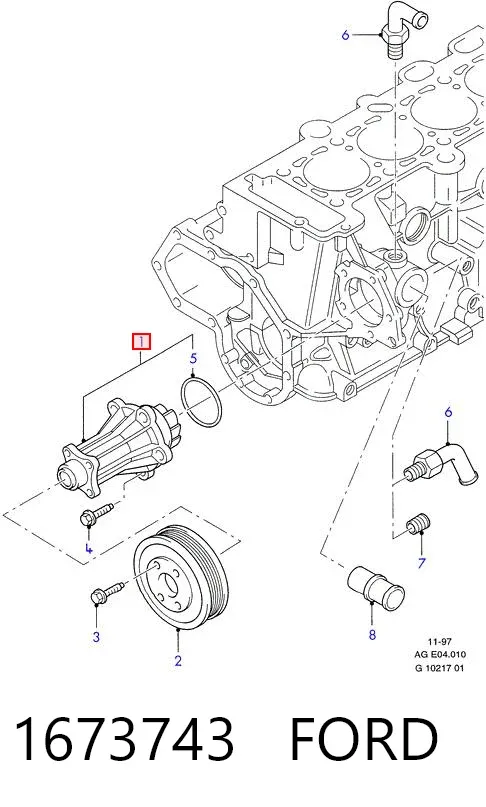 Помпа 1673743 Ford
