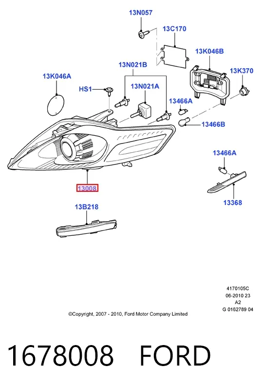 Фара ліва 1678008 Ford