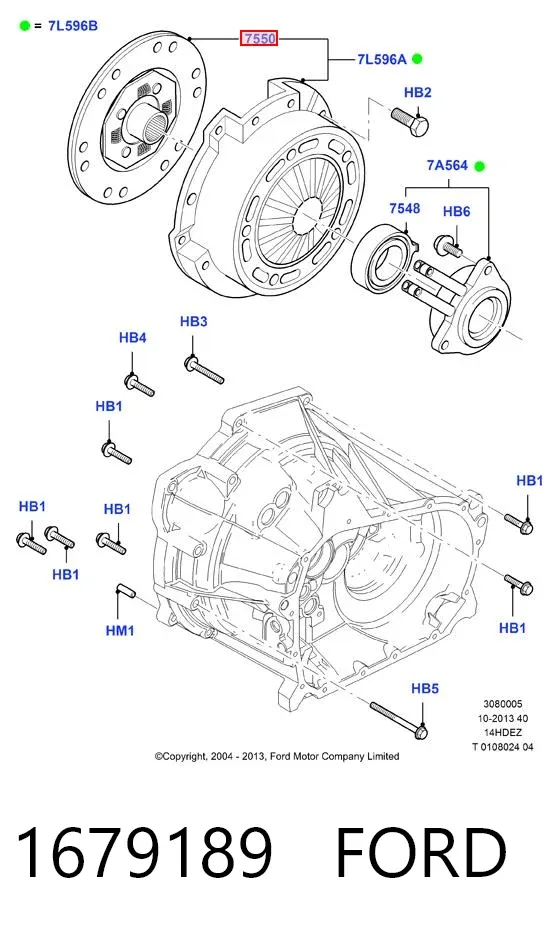 Диск зчеплення 1679189 Ford