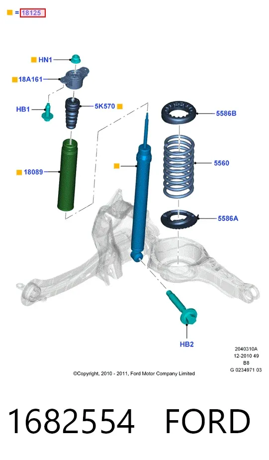 Амортизатор задній 1682554 Ford
