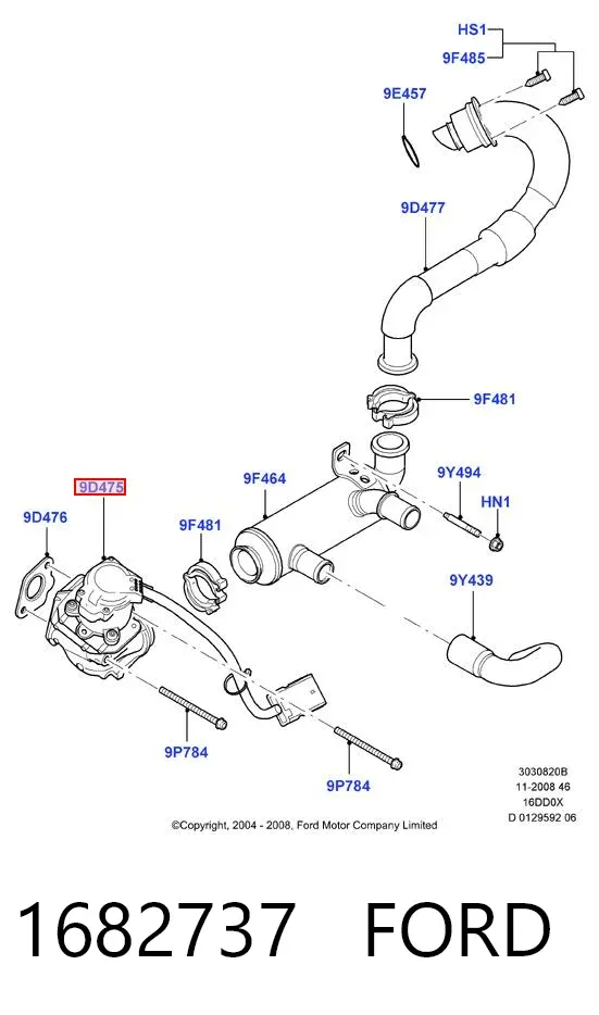 Клапан ЄГР 1682737 Ford