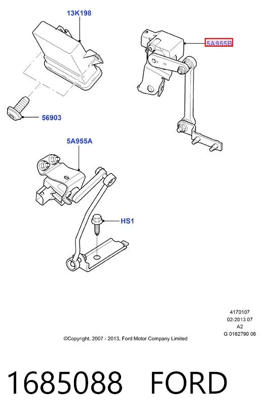 Датчик рівня положення кузова, задній правий 1685088 Ford