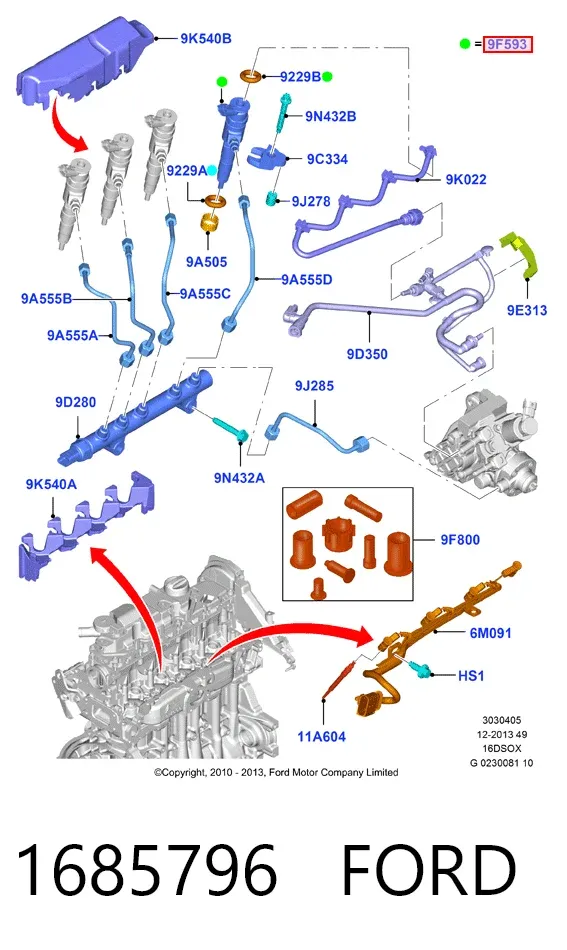 Паливні форсунки 1685796 Ford