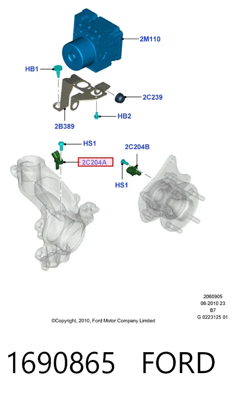 Датчик АБС передній 1690865 Ford