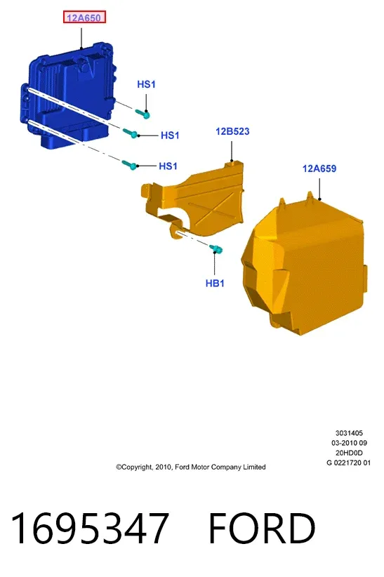 Електронний блок керування двигуном 1695347 Ford