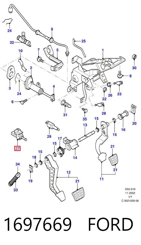Датчик включення зчеплення 1697669 Ford
