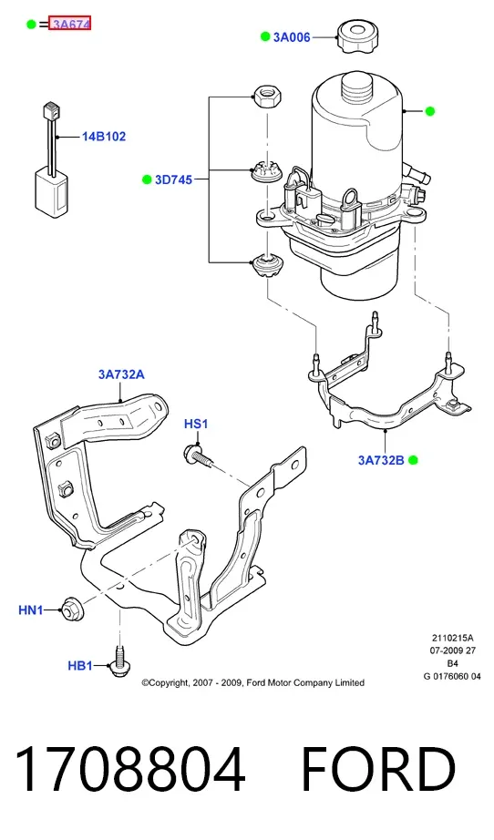 Насос ГУР 1708804 Ford