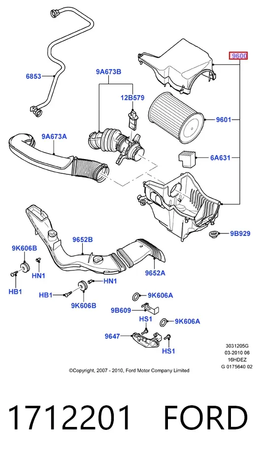 Корпус фільтра 1712201 Ford