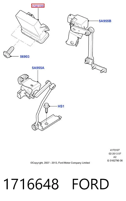 Коректор фар 1716648 Ford