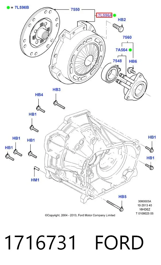 Зчеплення 1716731 Ford
