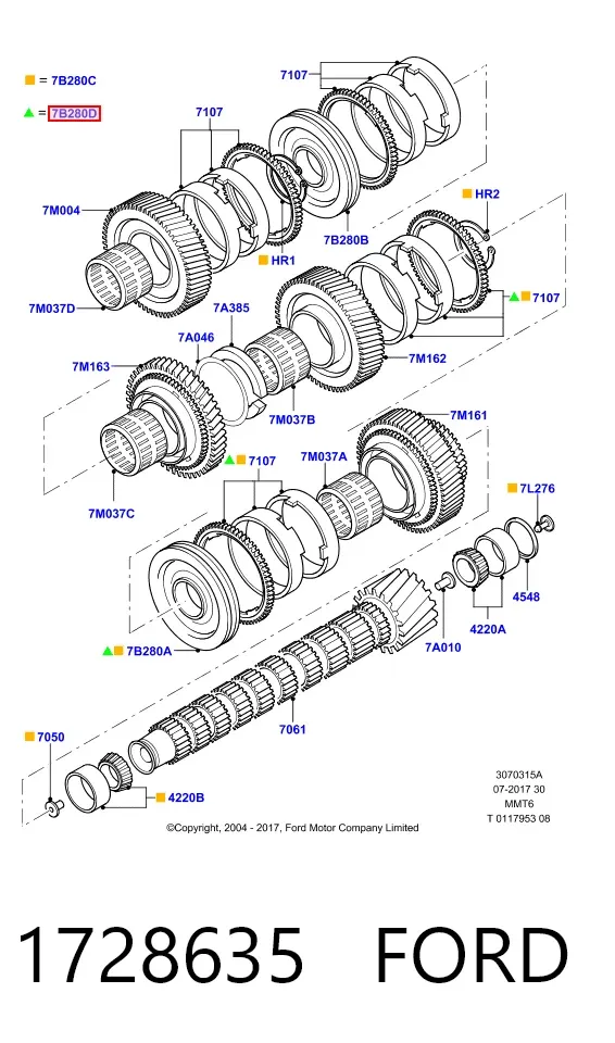 Синхронізатор 1/2-ї передачі 1728635 Ford