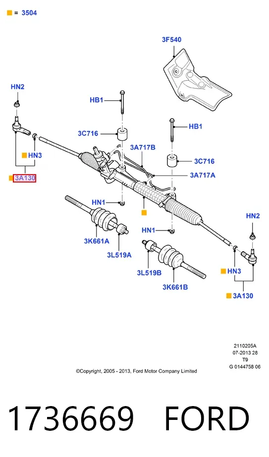 Рульовий наконечник 1736669 Ford