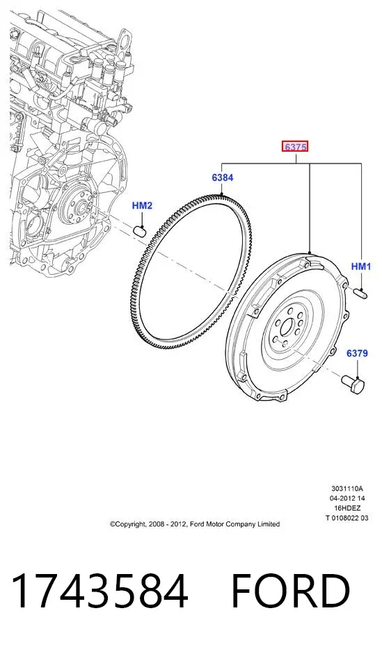Маховик 1743584 Ford