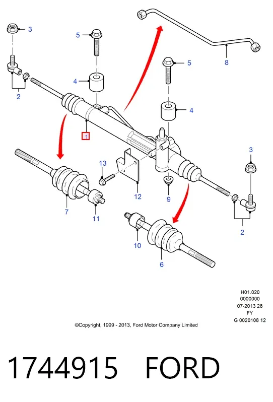 Рульова рейка 1744915 Ford