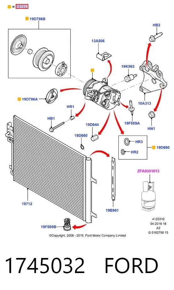 Компресор кондиціонера 1745032 Ford