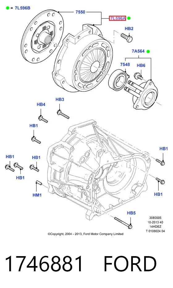 Зчеплення 1746881 Ford