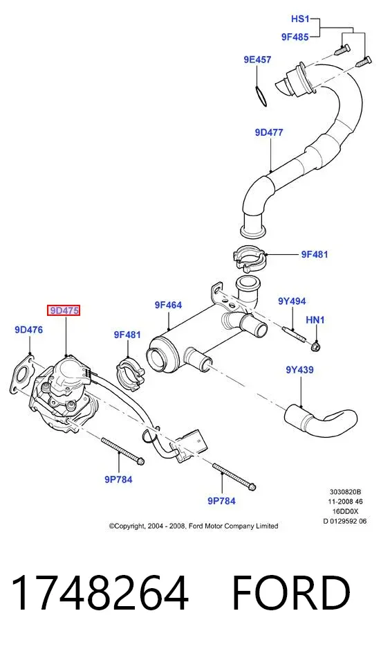 Клапан ЄГР 1748264 Ford