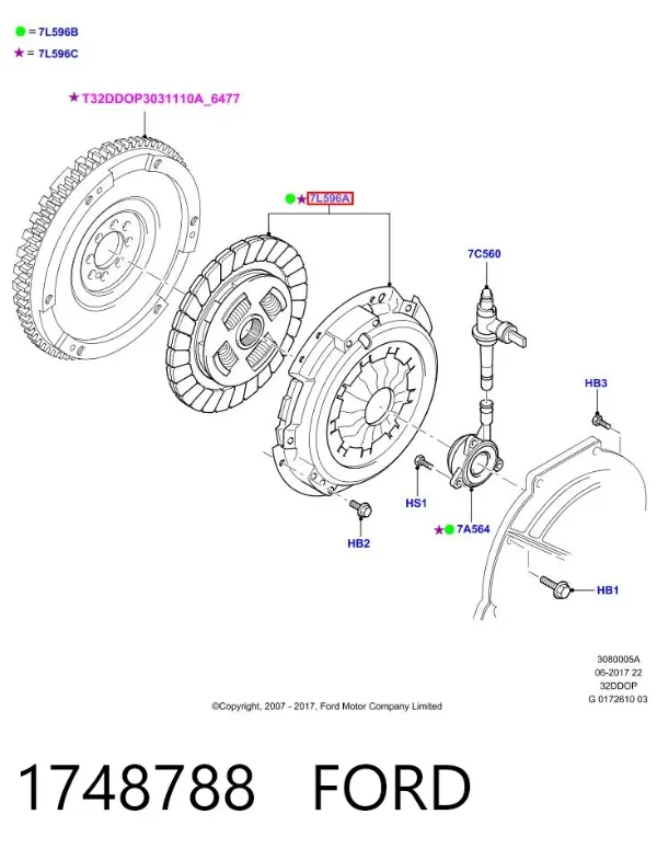 Зчеплення 1748788 Ford