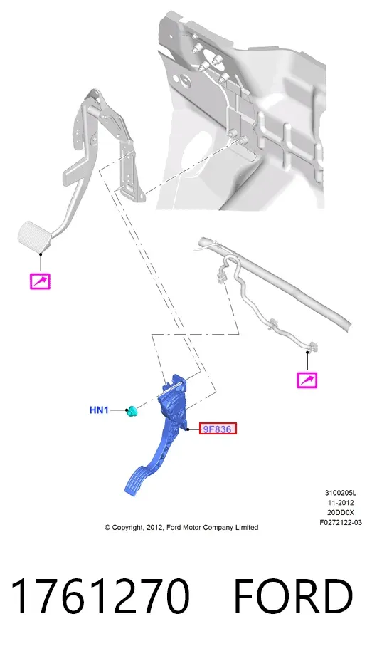 Педаль газу Ford Kuga II