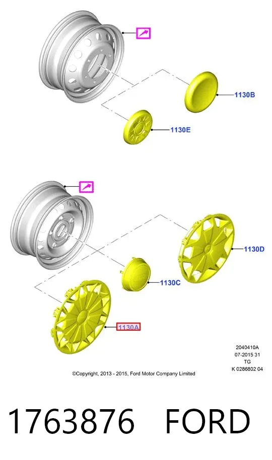 Ковпаки 1763876 Ford