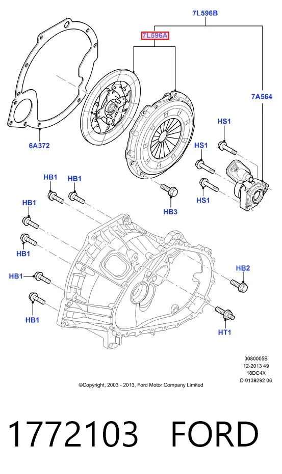 Зчеплення 1772103 Ford
