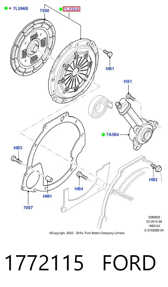 Зчеплення 1772115 Ford