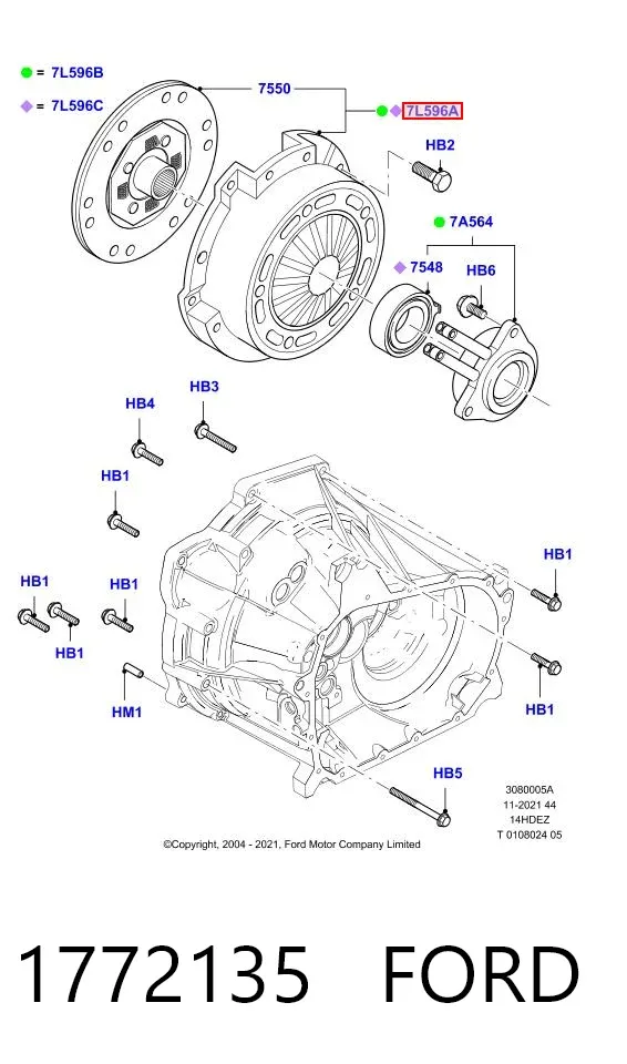 Зчеплення 1772135 Ford