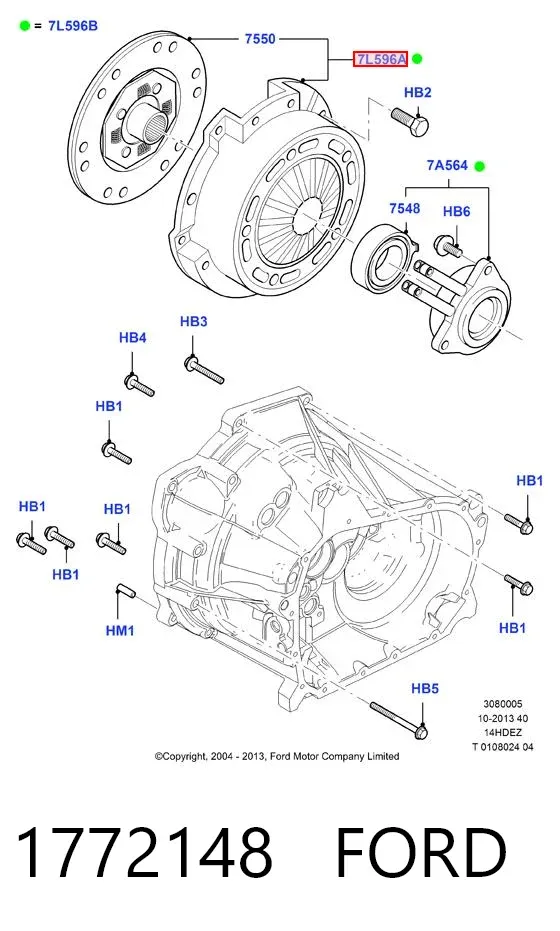Зчеплення 1772148 Ford