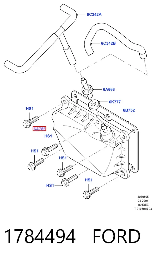 Масловіддільник 1784494 Ford