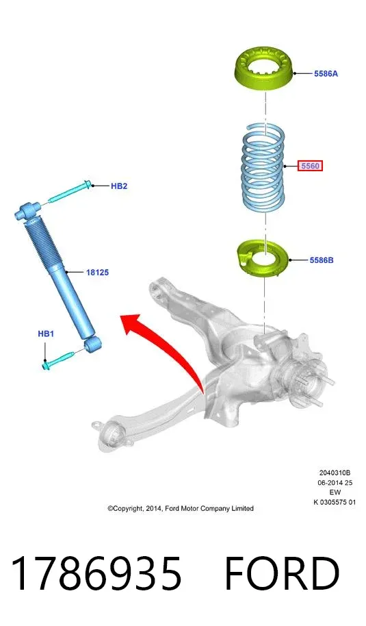 Задні пружини 1786935 Ford