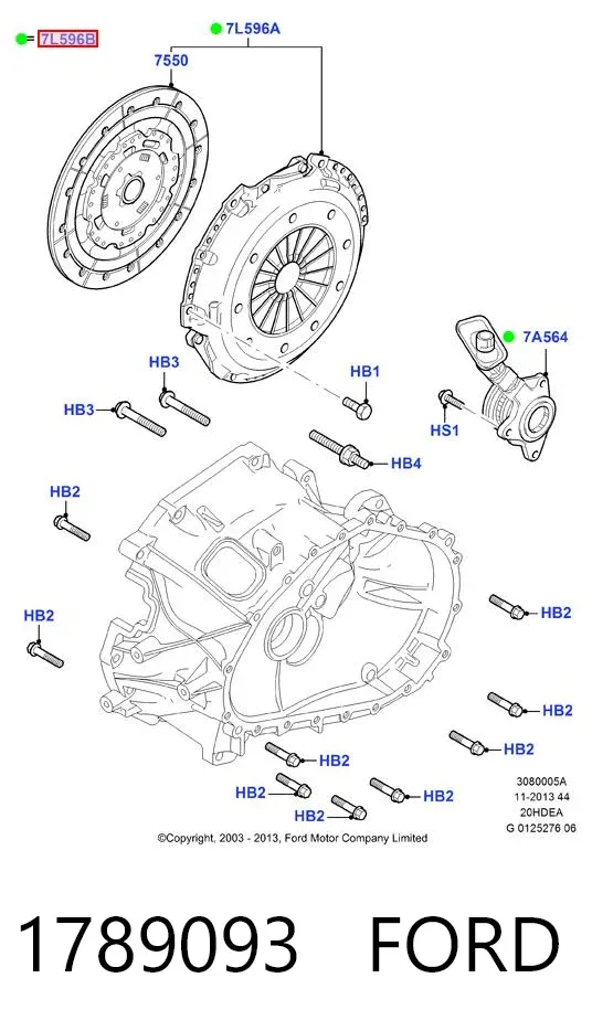 Зчеплення 1789093 Ford
