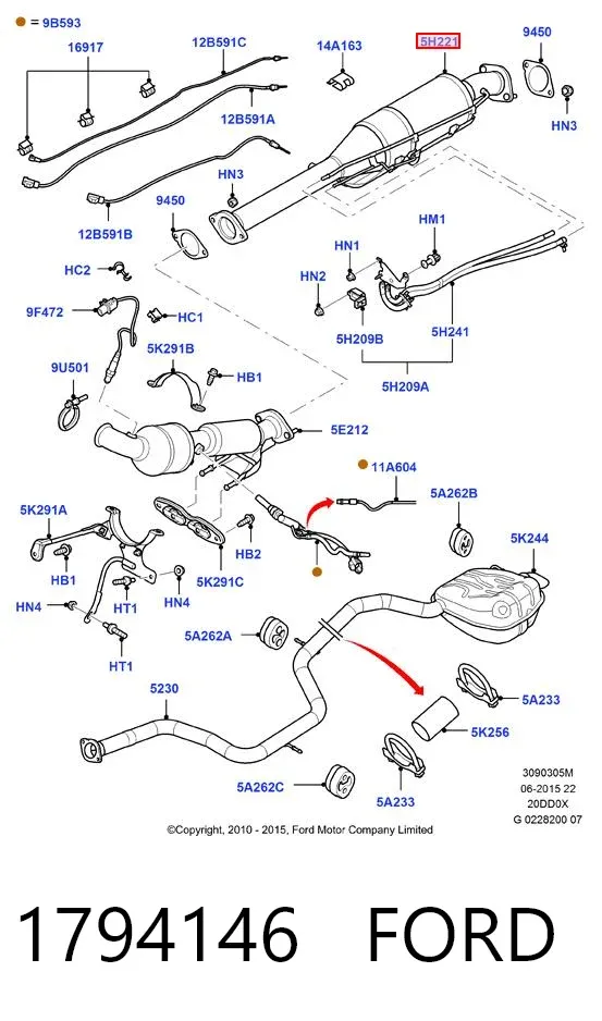 Сажевый фільтр 1794146 Ford