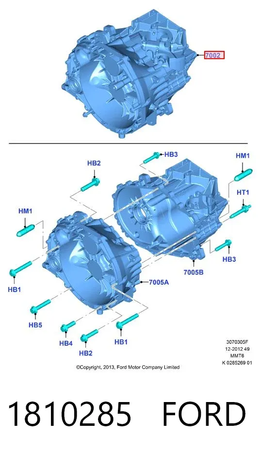Коробка передач 1810285 Ford