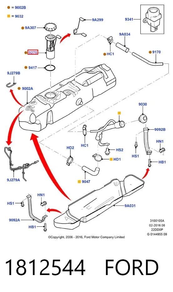 Бензонасос 1812544 Ford
