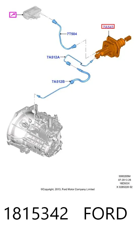 Головний циліндр зчеплення 1815342 Ford