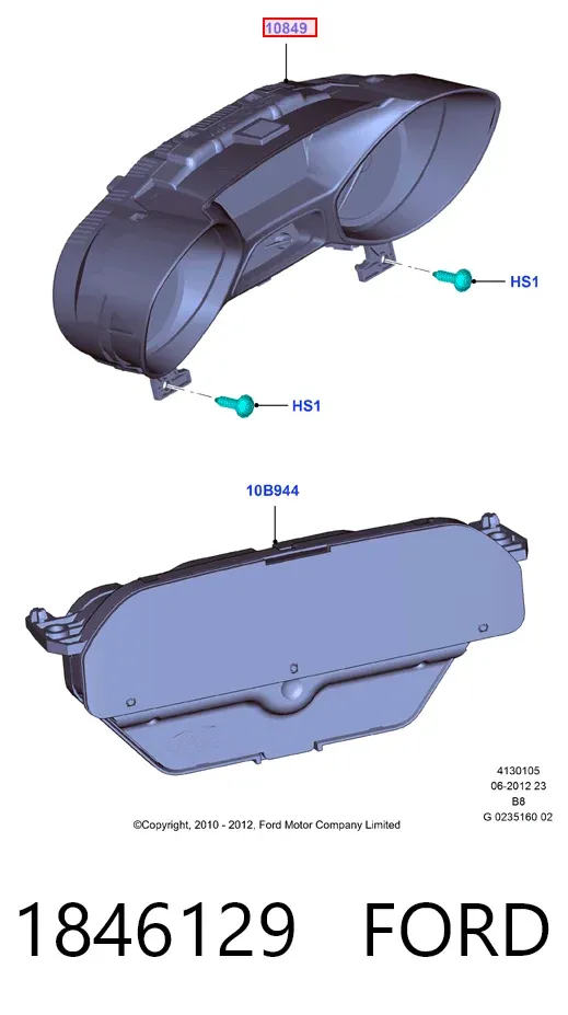 Приладова дошка-щиток приладів 1846129 Ford