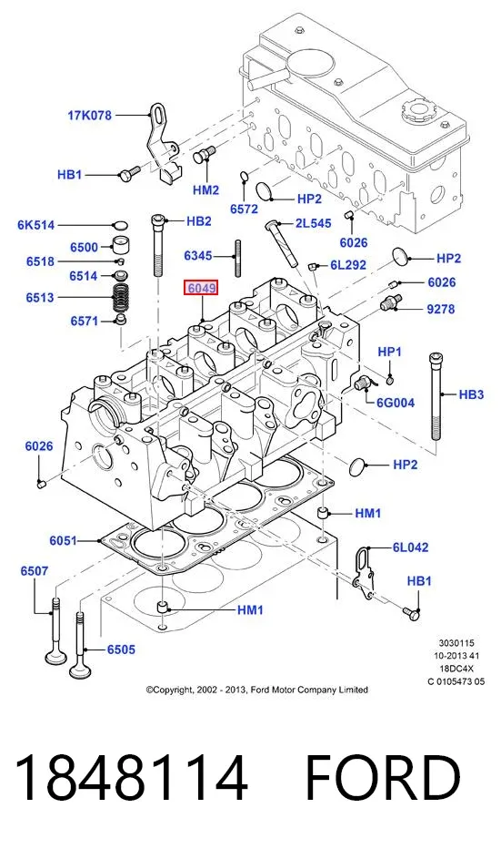 ГБЦ 1848114 Ford