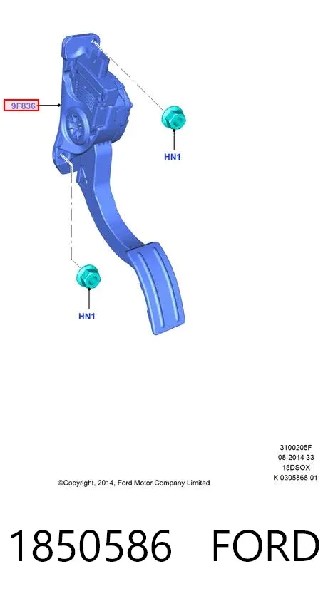 Педаль газу 1850586 Ford