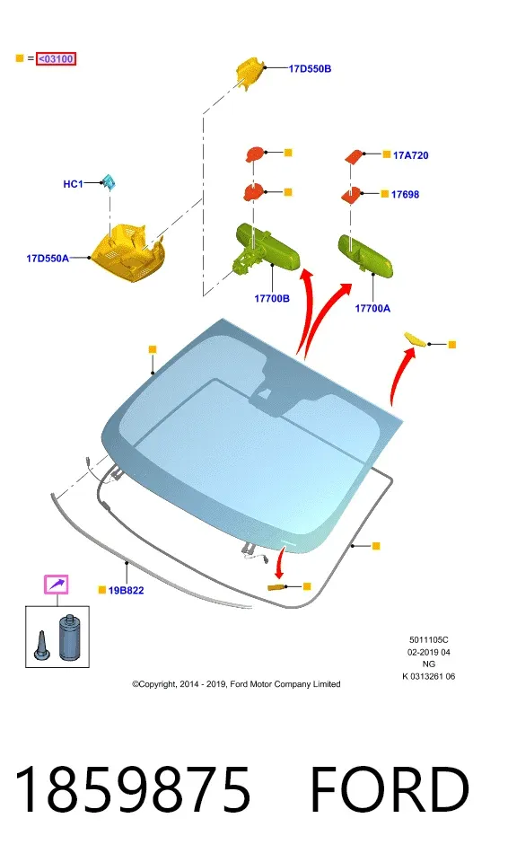 Лобове скло Ford Fusion CD