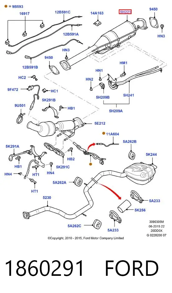 Сажевый фільтр 1860291 Ford