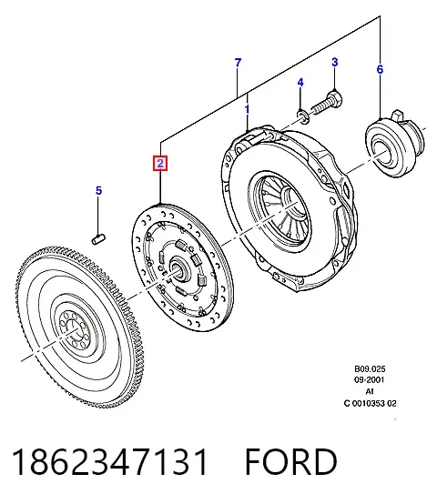 Диск зчеплення 1862347131 Ford