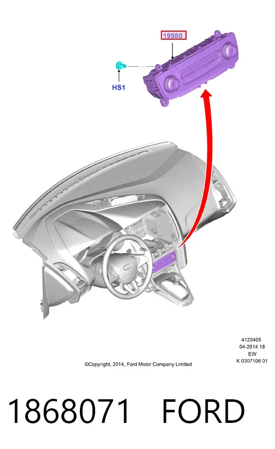 Блок управління кондиціонером Ford Focus III