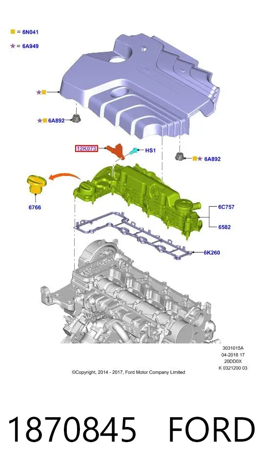 Датчик распредвалу 1870845 Ford