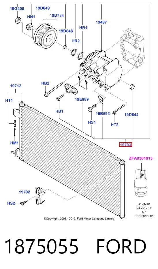 Компресор кондиціонера 1875055 Ford