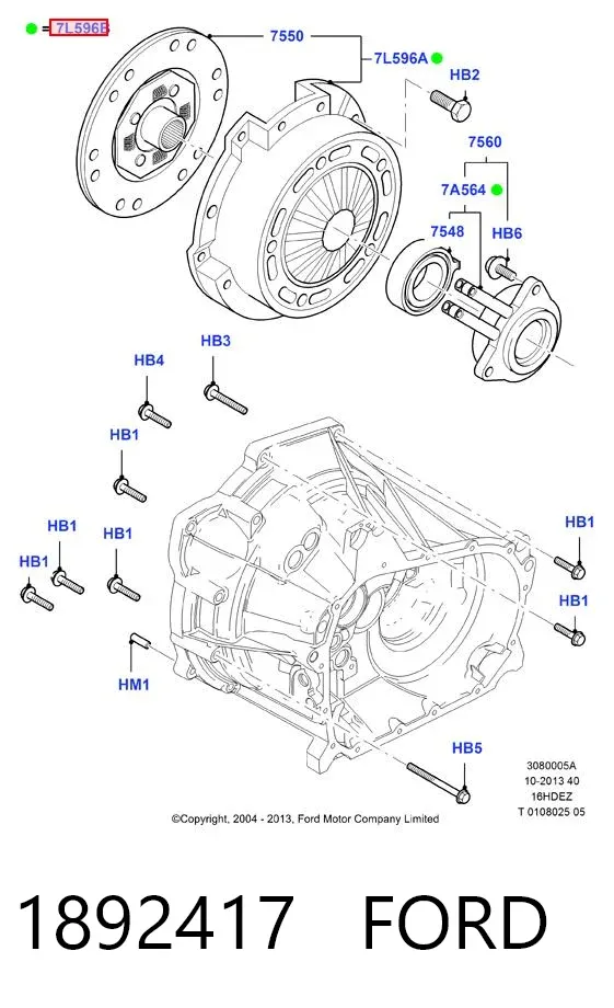 Зчеплення 1892417 Ford
