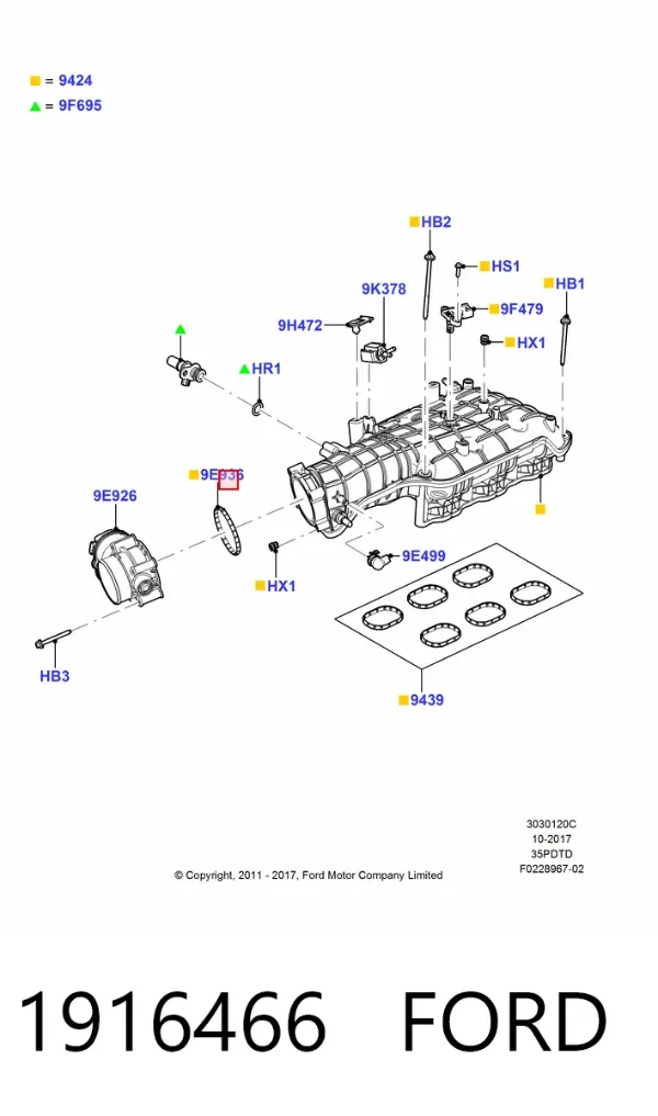 Прокладка дросельної заслінки Ford Explorer U5